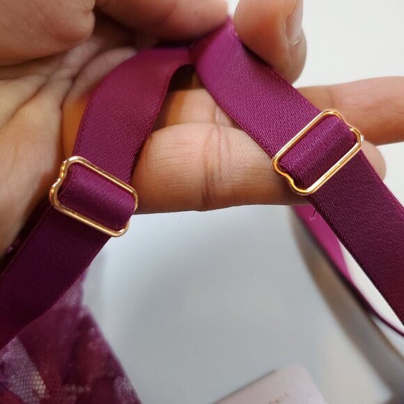 Savage X Fenty Chantilly Cascade Unlined Balconette Women Size 38 D NWT Lace - Picture 7 of 11